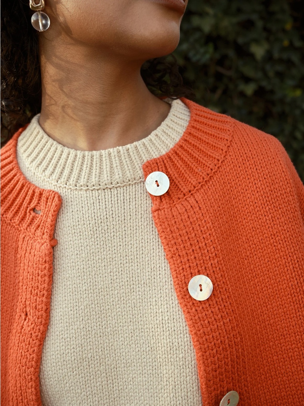 Nikki Chasin | Shiloh Cotton Cardigan in Coral - Picture 7 of 7